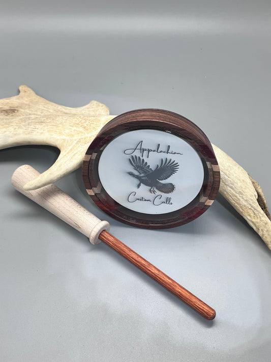Laminate (Walnut/bloodwood/holly) Glass/Glass White ACC Logo