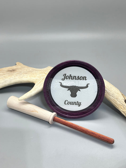 “Hometown Drama” Purple Heart glass/slate